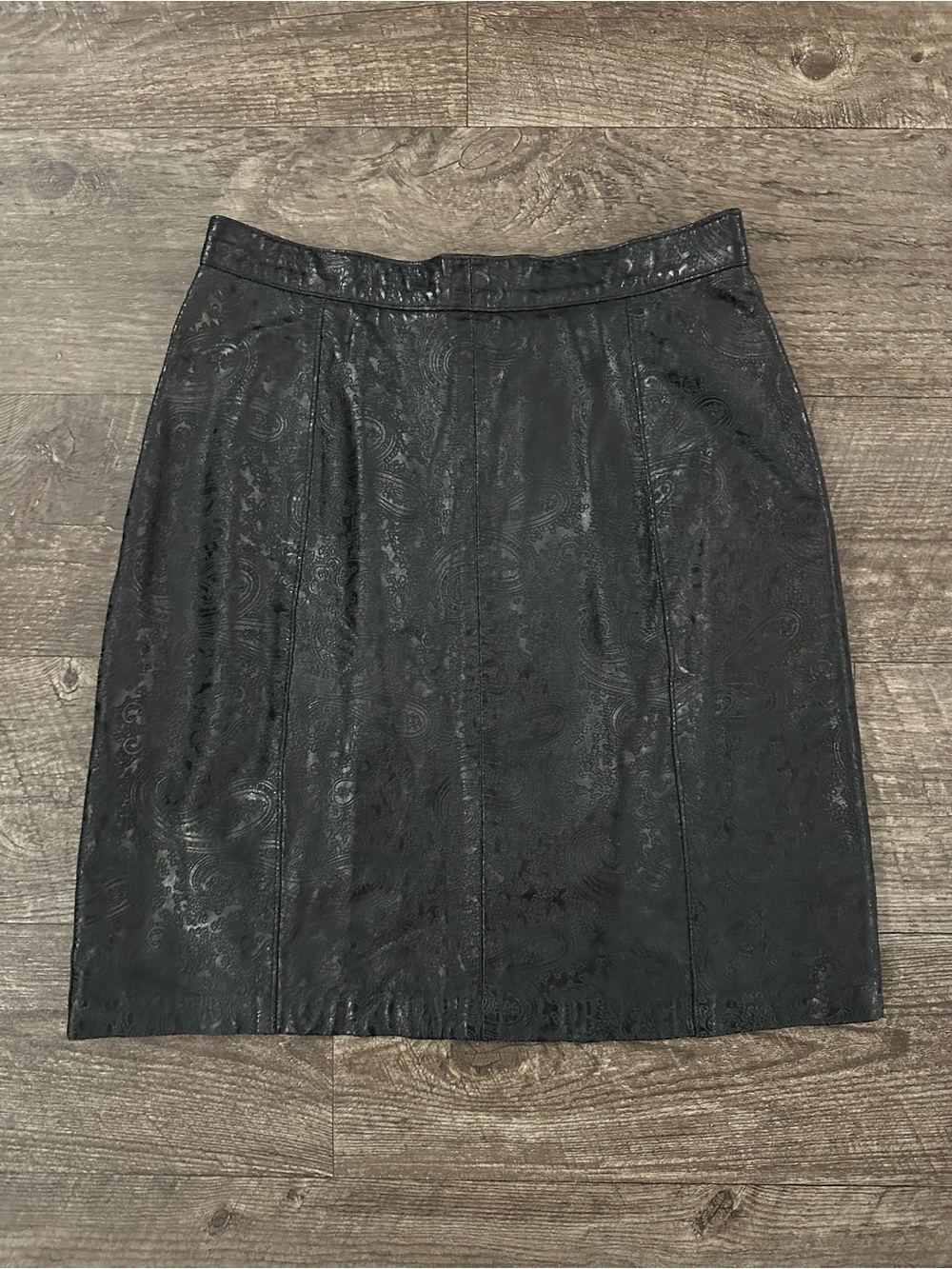 Vintage Leather Paisley Skirt - Picture 1 of 4